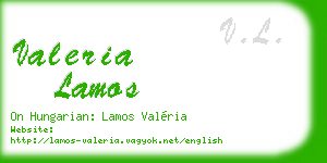 valeria lamos business card