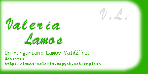 valeria lamos business card